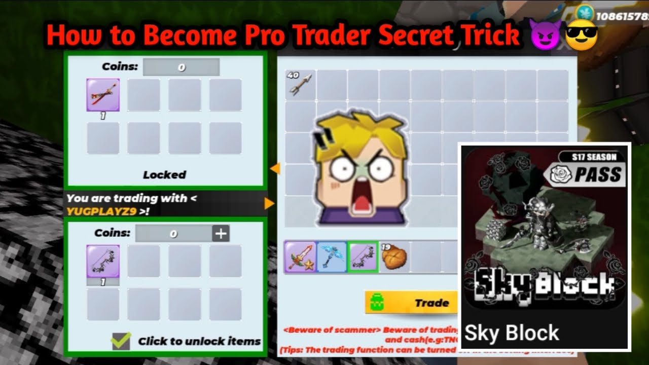 Value Of Vip Items in Skyblock And Pro Trading Skills!?😋🤫