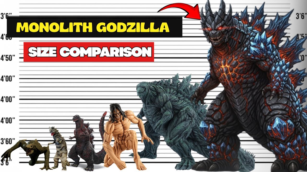 Monolith Godzilla The Real Size of All Monsterverse 3D Comparison 2026