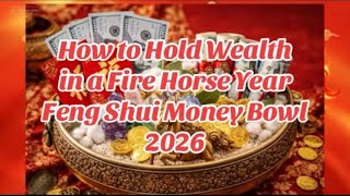 How to Hold Wealth in a Fire Horse Year : Feng Shui Money Bowl 2026  #FYP2025 #fengshui
