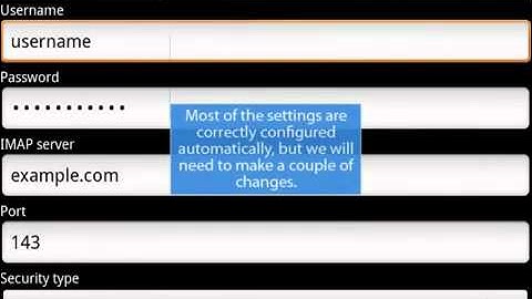 IMAP E-mail Setup on your Android Phone