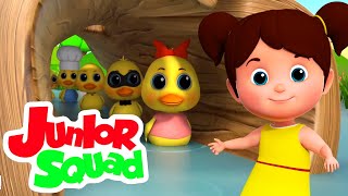 البط الصغير مضحك |  فيديوهات متحركة | Junior Squad Arabic | التعليم | أغاني للأطفال