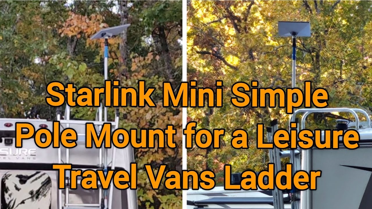 Simple Starlink Mini RV Ladder Pole Mount - YouTube
