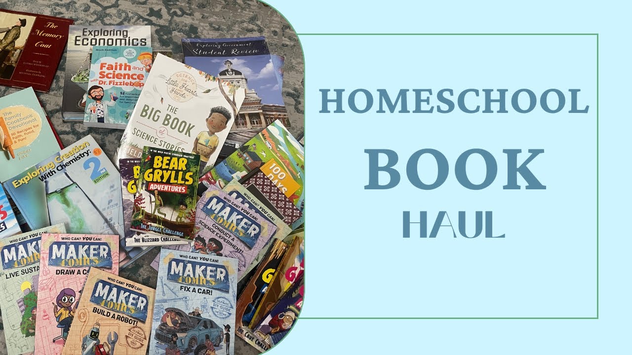 HUGE HOMESCHOOL BOOK HAUL - YouTube