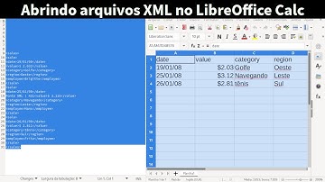 Abrindo arquivos XML no LibreOffice Calc