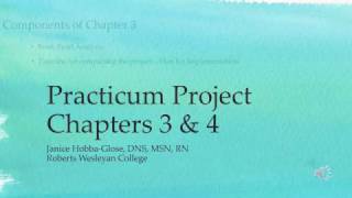 Practicum Project Chapter 3 and 4 narrated