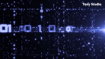 Matrix blueprint animation numbers seamless background