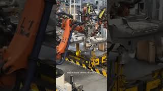 Application of KUKA robots in automated spot welding of automobile body-in-white