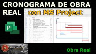 Cronograma de Ejecución de Obra REAL en MS Project | Mantenimiento de Carretera paso a paso