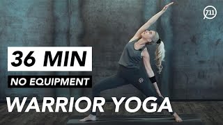 HOME WORKOUT // WARRIOR YOGA 36 MIN // JANE