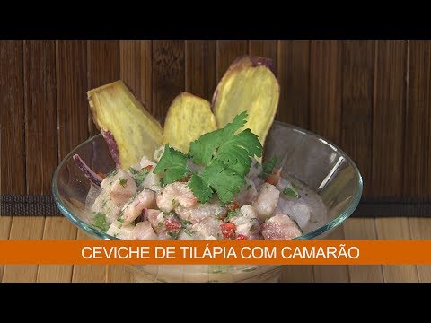 Ceviche de Tilápia com Camarão