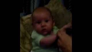 Alina Wren learning to sit