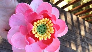 How to make a Lotus Flower (Gumpaste) Fondant Lotus Flower Tutorial