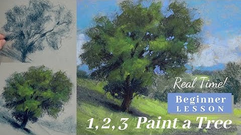 1, 2, 3... You Can Paint a Tree! Beginner Lesson - Real Time!
