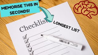 How to Memorize Long Lists | Shopping Lists | Laws of Memory