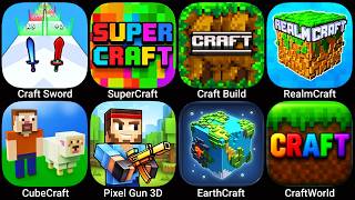 Craft Sword,Super Craft,Craft Build Block,RealmCraft,CubeCraft,Pixel Gun 3D,EarthCraft,CraftWorld screenshot 3