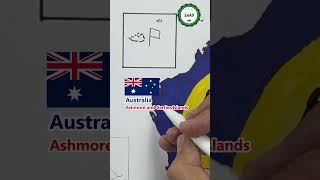 Ashmore and Cartier Islands flag map drawing 🇦🇺 | Ashmore and Cartier Islands flag map