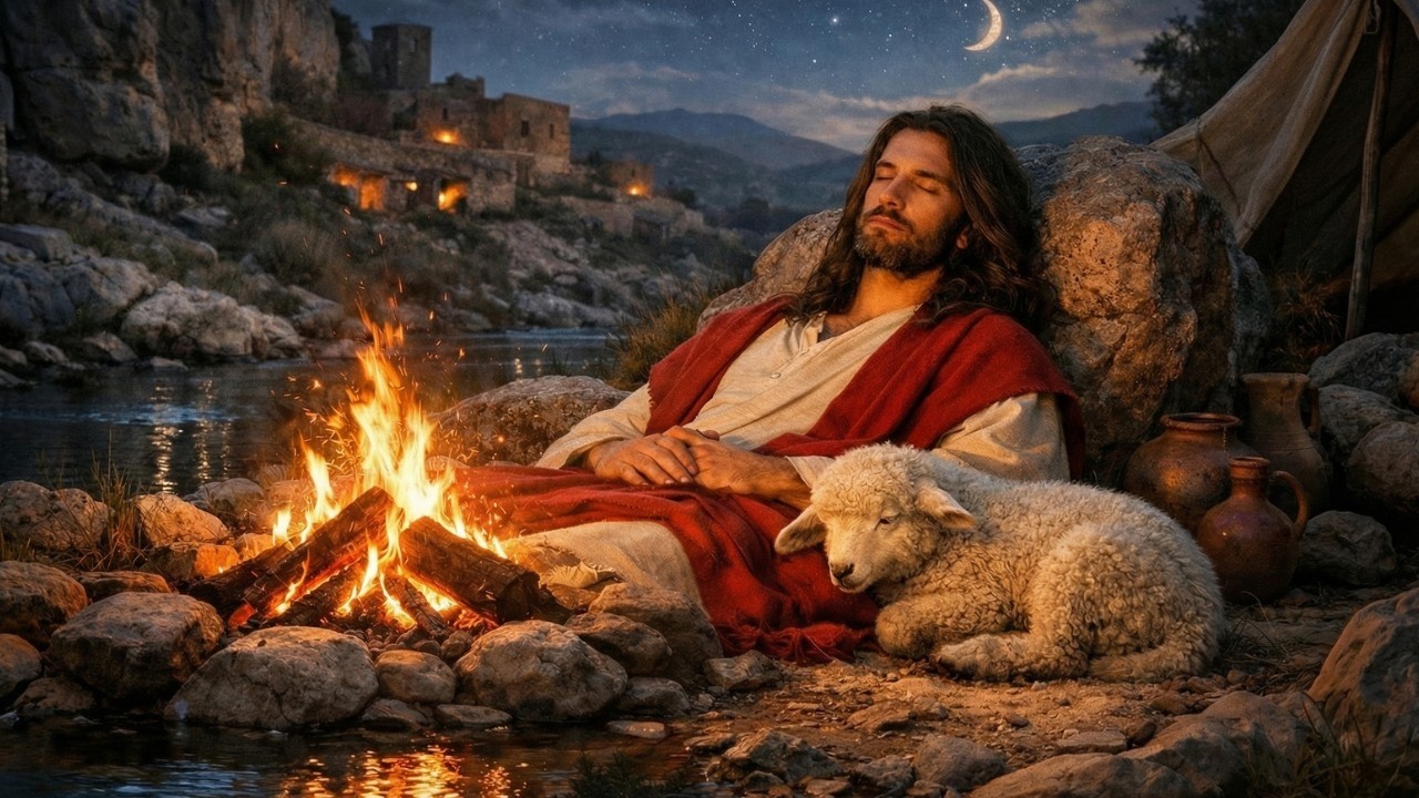 Jesus Peace by Fire | Worship Instrumental Ambient Sleep Lofi Playlist Music for Deep Sleep (24/7)