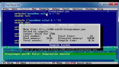 Tutorial Pascal : Program Perhitungan Campuran