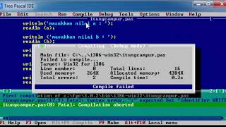 Tutorial Pascal : Program Perhitungan Campuran