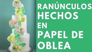 Flores Ranúnculos en Papel de Oblea