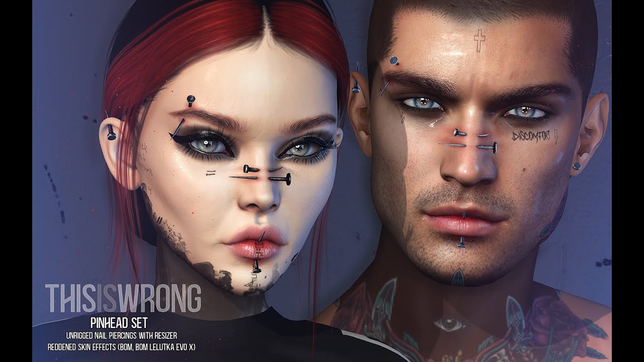 THIS IS WRONG Pinhead piercings & reddened effect - Black Fair July ...