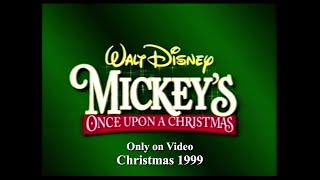 Mickeys Once Upon A Christmas Vhs Trailer 1999, Uk
