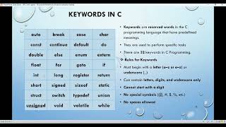 LEC 2- Constructs in C