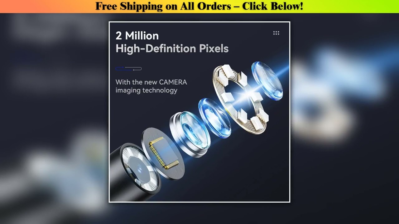 KERUI 2MP Industrial Endoscope Camera for Cars Pipe Borescope with 4.3-inch IPS Screen 360 Degree