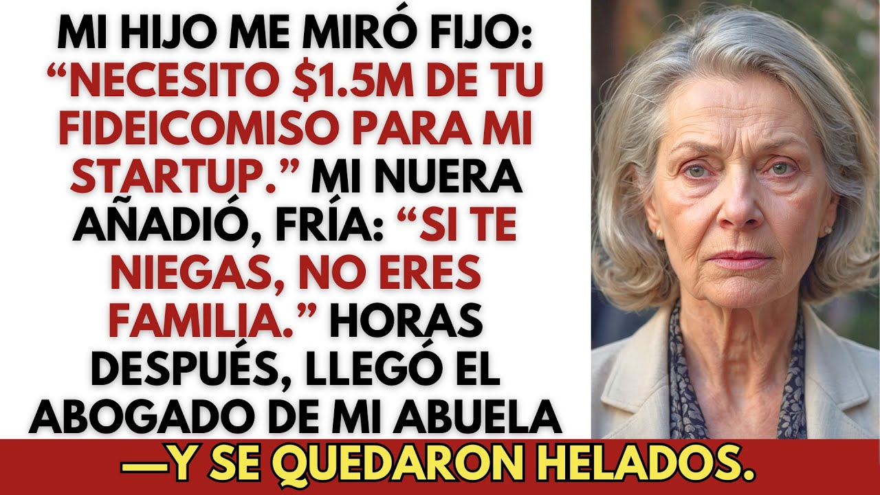 Mi hijo y mi nuera exigieron $1.5M de mi fideicomiso—mi “no” lo rompió todo