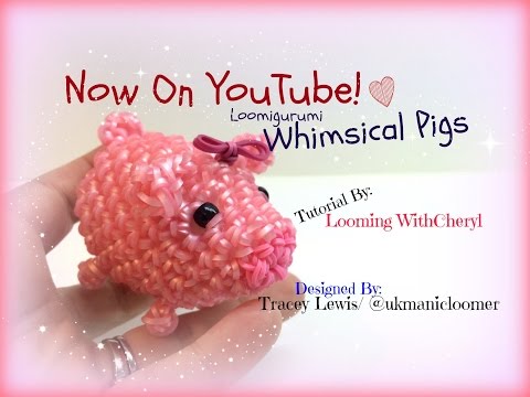 Rainbow Loom Whimsical Pigs Loomigurumi Amigurumi Hook Only свинья Лумигуруми