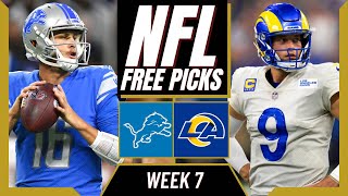 LIONS vs RAMS NFL Picks and Predictions (Week 7) | NFL Free Picks Today