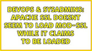 Celebrity DevOps & SysAdmins: Apache SSL doesnt seem to load mod-ssl while it claims to be loaded Net Worth