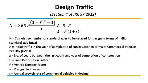 Transportation Engineering 5.3 (Design traffic for flexible pavement as per IRC 37: 2012)
