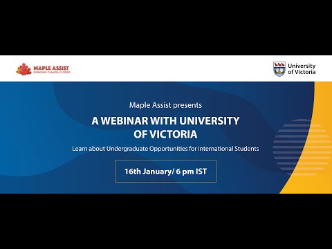 Study in Canada Webinar with University of Victoria (16th January 2021)
