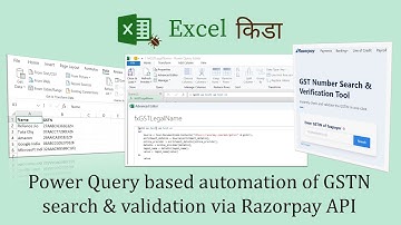 Power Query based automation of GSTN Search & Validation via Razorpay API
