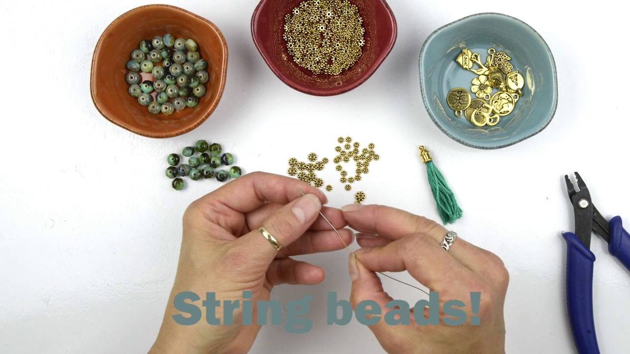 How to Make a Mala Inspired Tassel Bracelet (TierraCast Timelapse Video