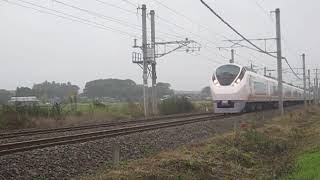 E657系K4編成　8M　特急 ひたち8号　品川 行　友部～内原　通過　2017.10.21