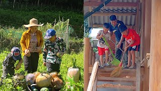 For the sake of her children's future, Dang always helped her husband build a better new home.
