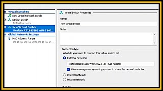 Creating virtual switch on Hyper-V