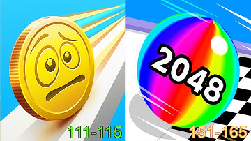 Coin Rush VS Ball Run 2048 Android iOS Gameplay (Level 111-115 VS Level 151-165)
