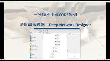 [MATLAB三分鐘不用寫Code系列] - 深度學習(Deep Network Designer)