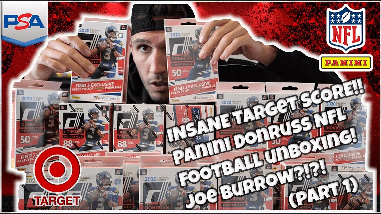 INSANE Target SCORE!! Panini Donruss NFL Football unboxing! Joe Burrow?!?! (Part 1)