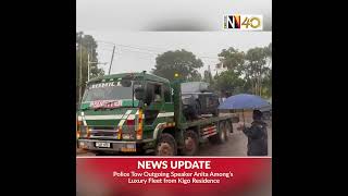 Police tow Anita Among's luxury fleet from Kigo residence to Naguru police HQ under tight security