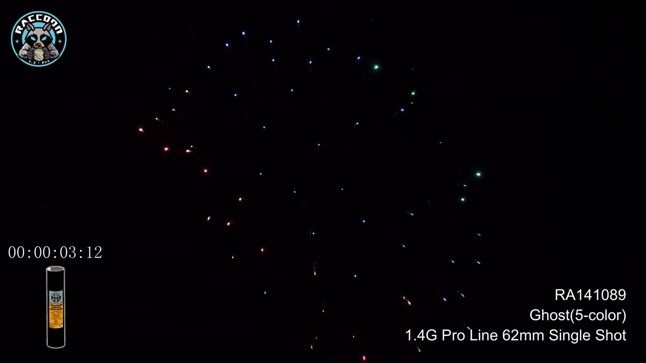 Raccoon Fireworks 1.4G Pro Line 62mm Single Shot-- RA141089 Ghost(5-color)