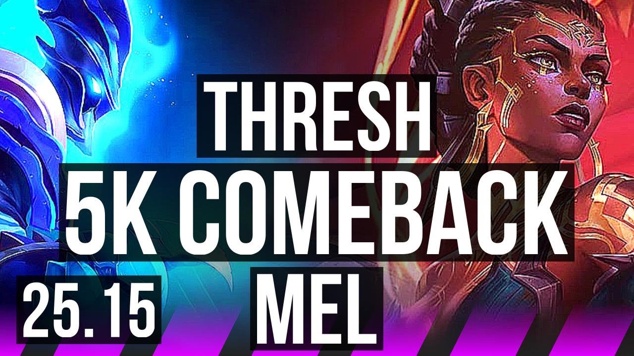 THRESH & Aphelios vs MEL & Lucian (SUP) | Comeback, 3/2/18 | EUW Grandmaster | 25.15