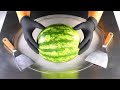 Asmr  watermelon ice cream rolls  how to make ice cream out of a melon  relaxing sound food