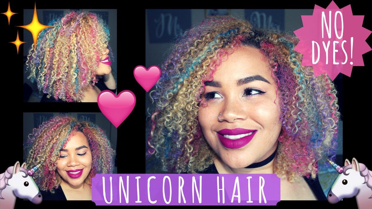 How To Get Unicorn Hair Using Hair Chalk No Dyes Naturally