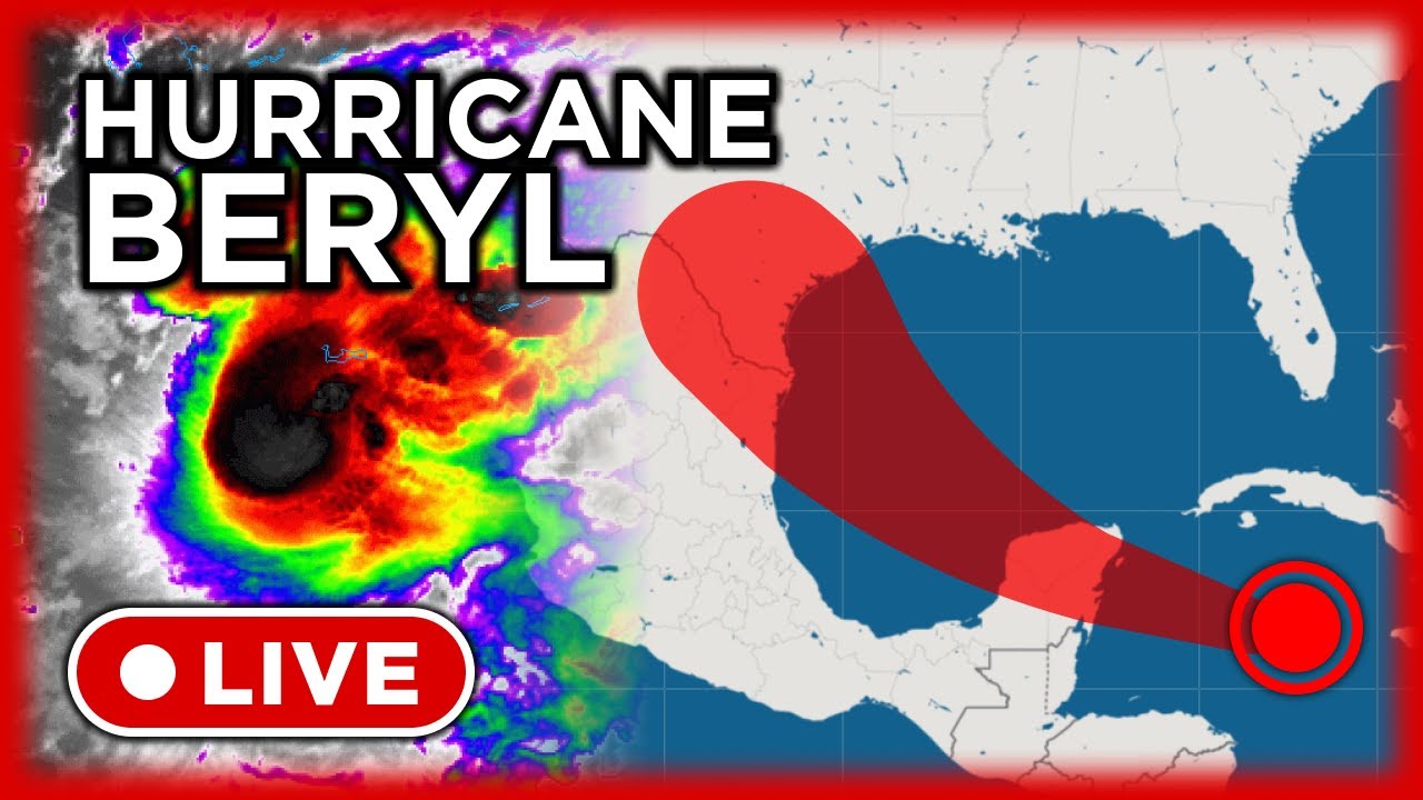 Hurricane Beryl approaches the Yucatan Peninsula - Live Coverage - YouTube