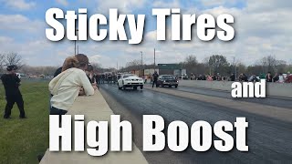 Sticky Tires and High Boost at Lapeer International Dragway