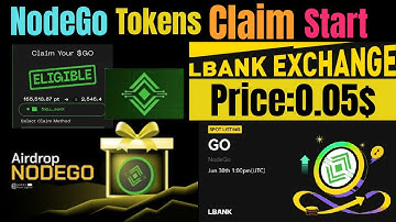 NodeGo Tokens Claim Start 🚨 $GO Tokens Pre-Sell Price 0.05427$ || CLaim On LBank Exchange ||#NodeGo